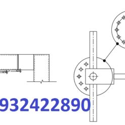 Bản vẽ bộ lắp đặt máy khuấy chìm inox